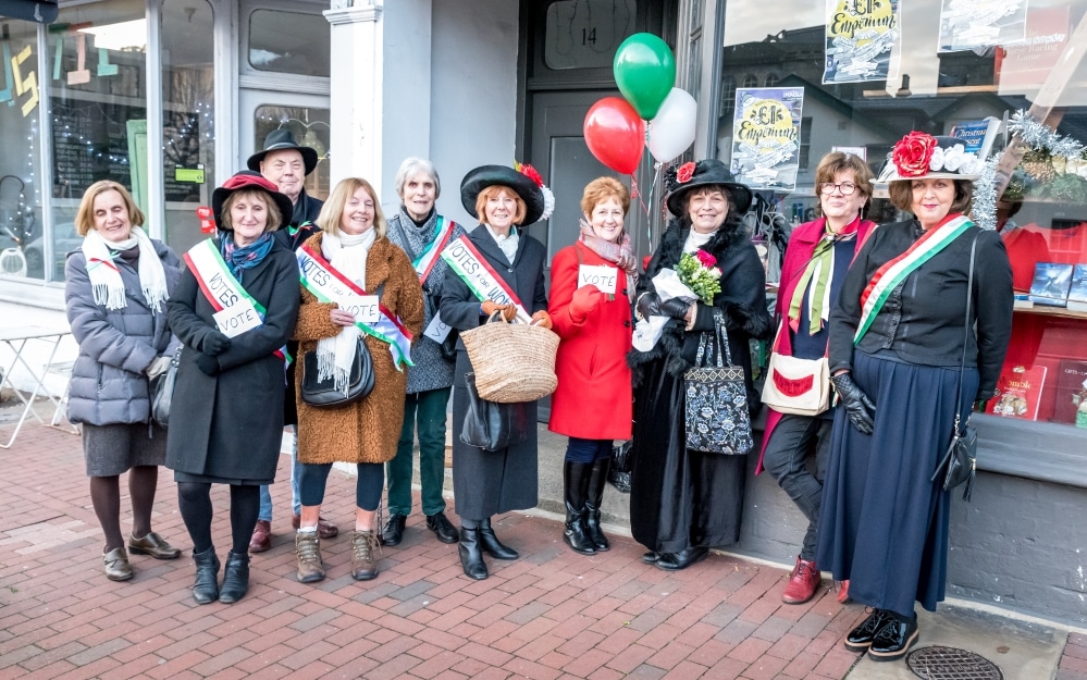 Group recreates first suffragist march 100 years on